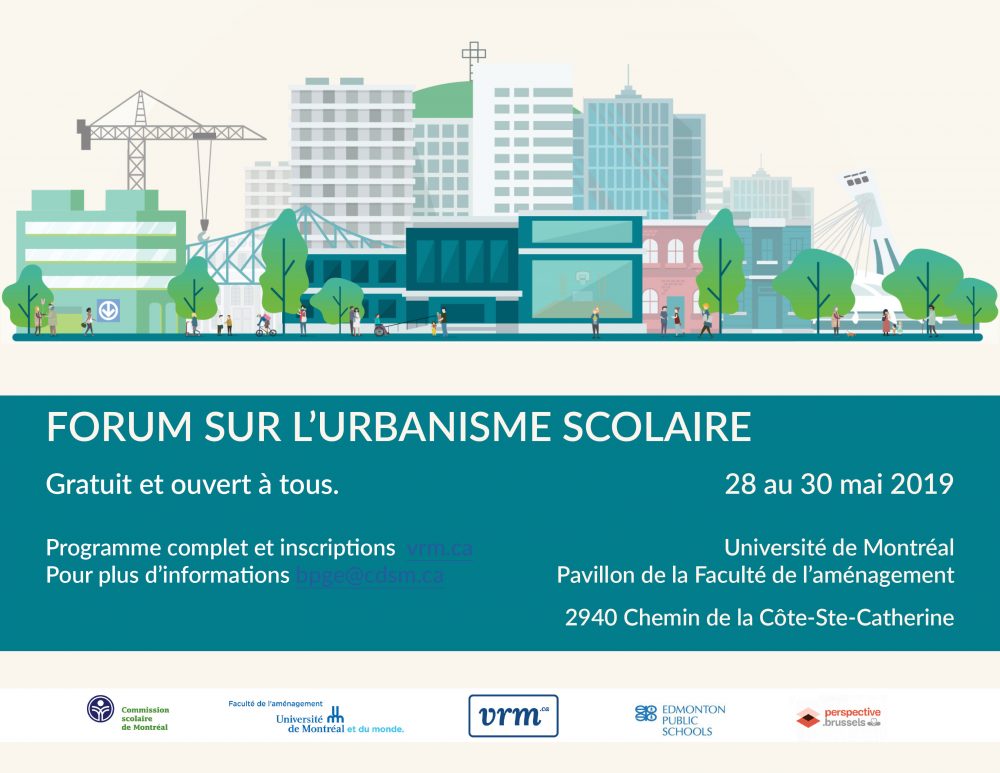 Affiche du forum sur l’urbanisme scolaire