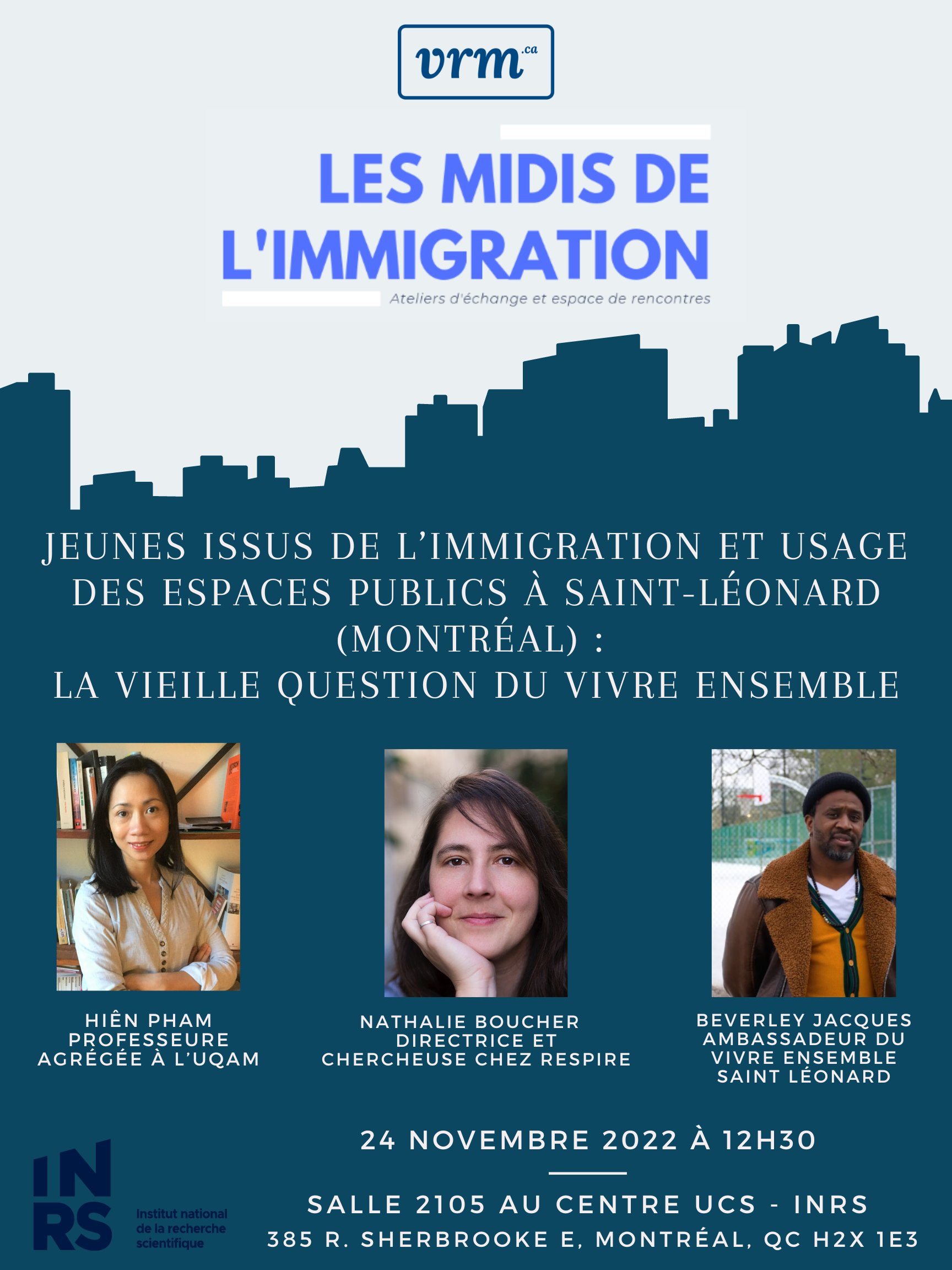 Affiche des Midis de l'immigration du 24 novembre 2022