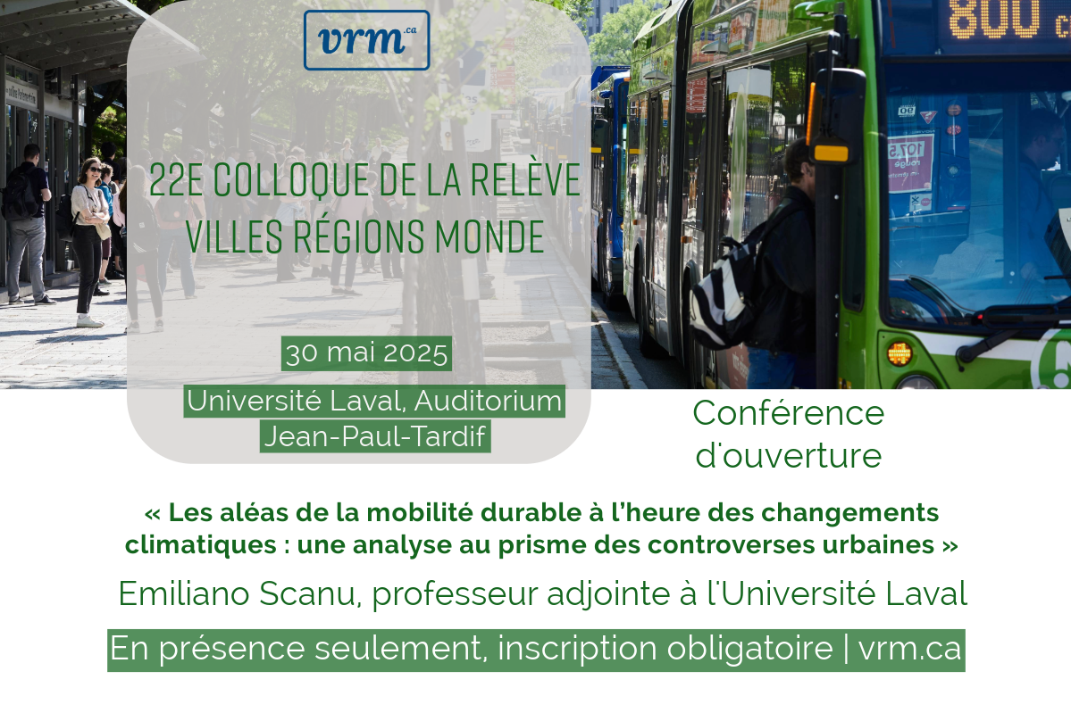 Affiche du 22e Colloque de la Relève de VRM
