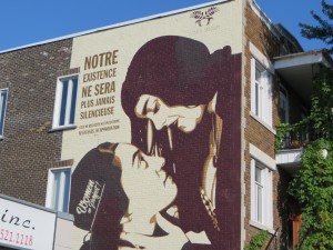 Murale de l'artiste Jessica Sabogal à l'angle des rues Masson et De Lorimier. MCG 2017