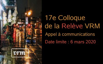17e Colloque de la Relève VRM – La ville juste est-elle possible ?