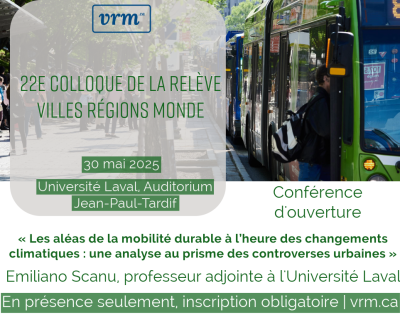 Affiche du 22e Colloque de la Relève de VRM
