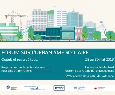 Affiche du forum sur l’urbanisme scolaire