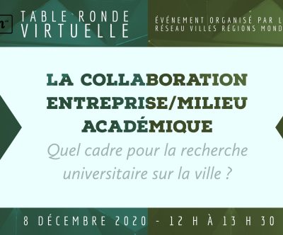 Affiche de la table ronde du 8 décembre 2020